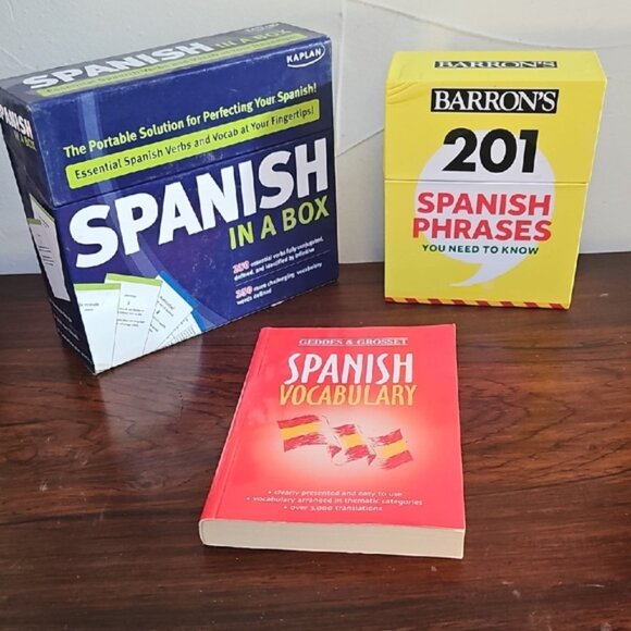 Spanish Language Learning Set 2 boxes cards 1 Vocabulary book Phrases - Picture 11 of 11